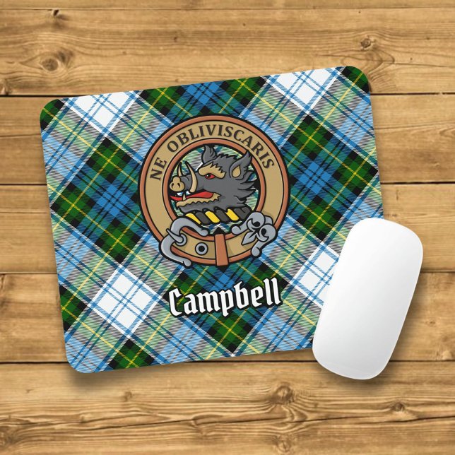 Campbell Crest over Dress Tartan Mouse Pad (Creator Uploaded)