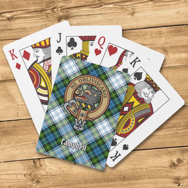 Campbell Crest over Dress Tartan Playing Cards (Creator Uploaded)