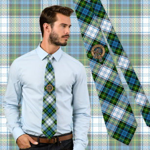Campbell Crest over Dress Tartan Tie