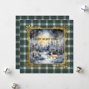 Campbell Dress Ancient Scottish Tartan Christmas Holiday Card