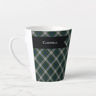 Campbell Dress Clan Tartan Scottish Plaid Latte Mug