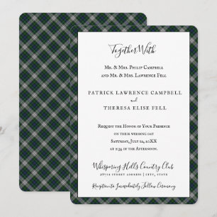 Campbell Dress Tartan Plaid Small Invitation