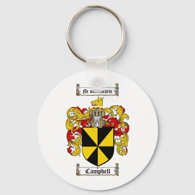 CAMPBELL FAMILY CREST -  CAMPBELL COAT OF ARMS KEY RING (Front)