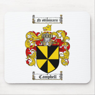 CAMPBELL FAMILY CREST -  CAMPBELL COAT OF ARMS MOUSE PAD