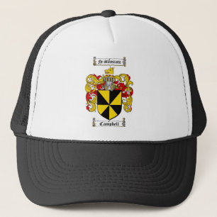 CAMPBELL FAMILY CREST -  CAMPBELL COAT OF ARMS TRUCKER HAT