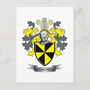 Campbell Family Crest Coat of Arms Postcard