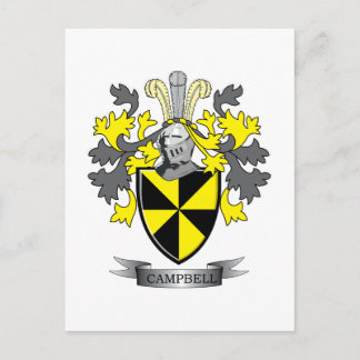 Campbell Family Crest Coat of Arms Postcard