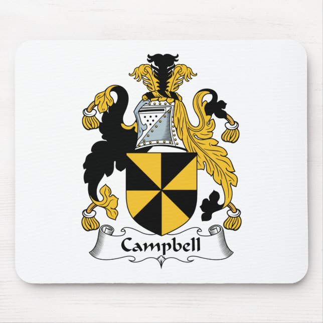 Campbell Family Crest Mouse Pad (Front)