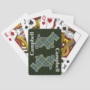 Campbell Family Tartan Scottish Terrier Edition Playing Cards