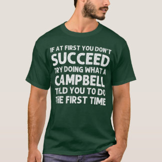 CAMPBELL Funny Surname Familyree Birthday Reunion  T-Shirt