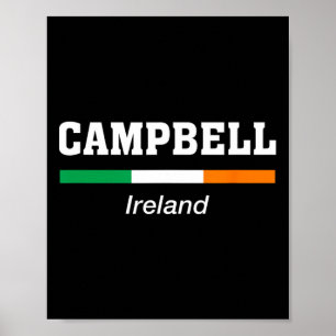 Campbell Irish Family Name St Patricks Day Ireland Poster