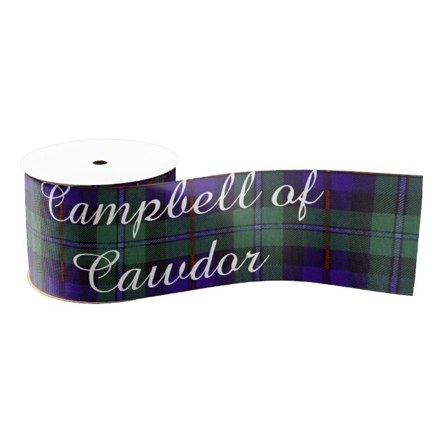 Campbell of Cawdor clan Plaid Scottish tartan Grosgrain Ribbon (Spool)