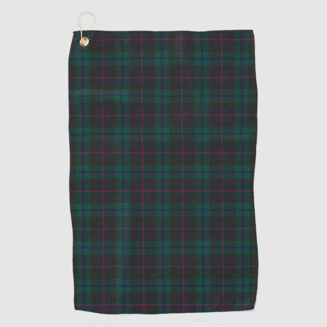 Campbell of Cawdor Modern Tartan Plaid Pattern Golf Towel (Front)