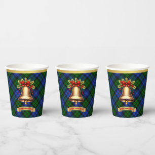 Campbell Personalised Tartan Christmas Paper Cups