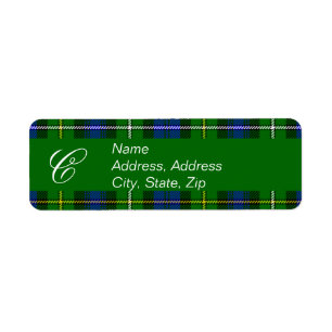 Campbell Plaid Tartan Address Label Return Address Label
