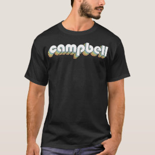 Campbell Retro Rainbow Typography Faded Style T-Shirt