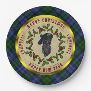 Campbell Scottie Dog Christmas Paper Plate