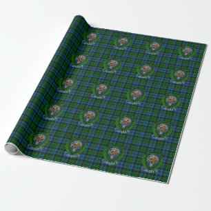 Campbell Scottish Clan Tartan & Crest Wrapping Paper