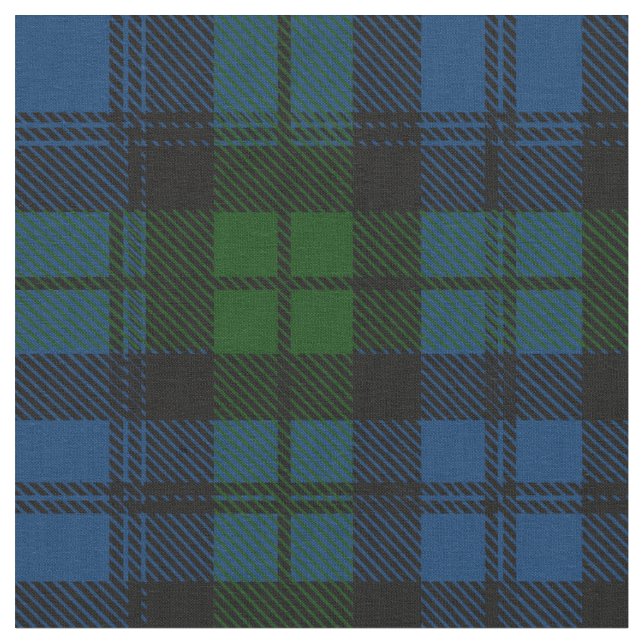 Campbell Scottish Clan Tartan Larger Tile Fabric (Close Up)