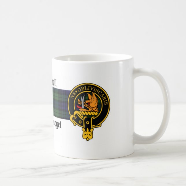 Campbell Scottish crest and Tartan mug (Right)