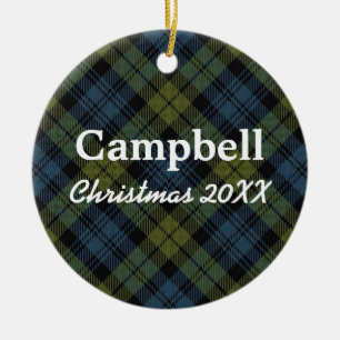 Campbell Scottish Tartan Ceramic Tree Decoration