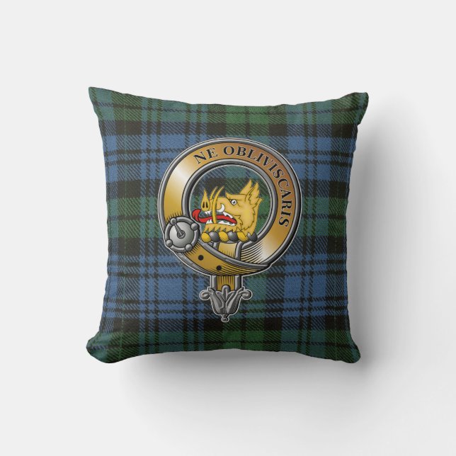 Campbell Tartan & Badge Cushion (Front)