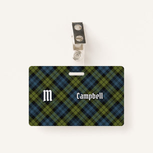 Campbell Tartan Badge ID Badge