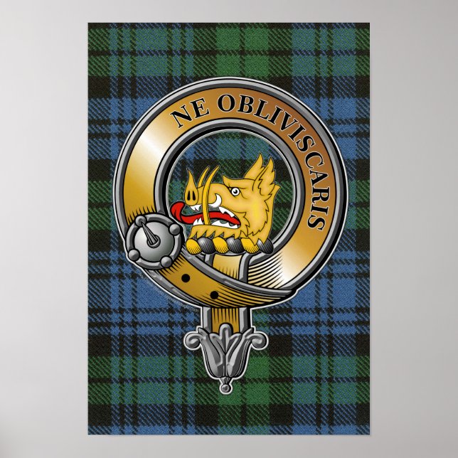 Campbell Tartan & Badge Poster (Front)