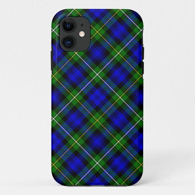 Campbell tartan blue green plaid Case-Mate iPhone case (Back)