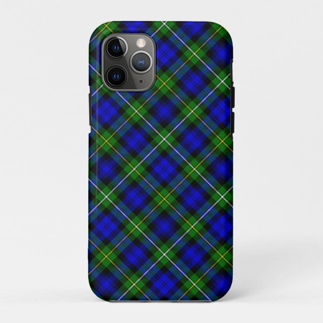 Campbell tartan blue green plaid Case-Mate iPhone case (Back)