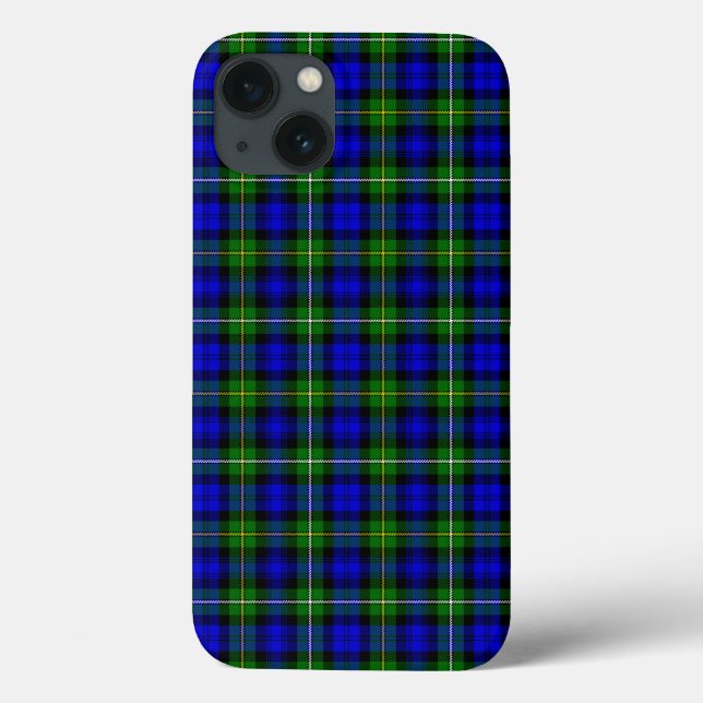 Campbell tartan blue green plaid Case-Mate iPhone case (Back)