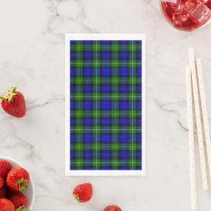 Campbell tartan blue green plaid napkin