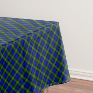 Campbell tartan blue green plaid tablecloth