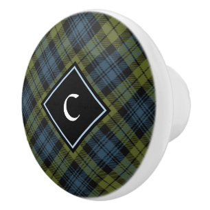 Campbell Tartan Ceramic Knob