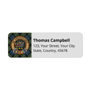 Campbell Tartan Label Return Address Label