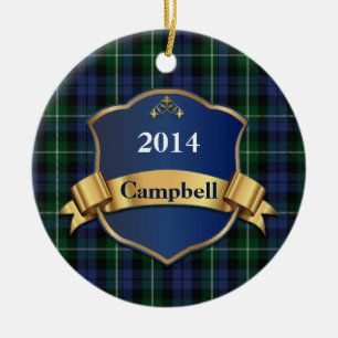 Campbell Tartan Plaid Custom ornament