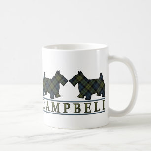 Campbell Tartan Scottish Scottie Dogs Coffee Mug