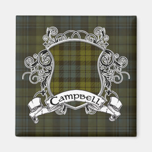 Campbell Tartan Shield Magnet