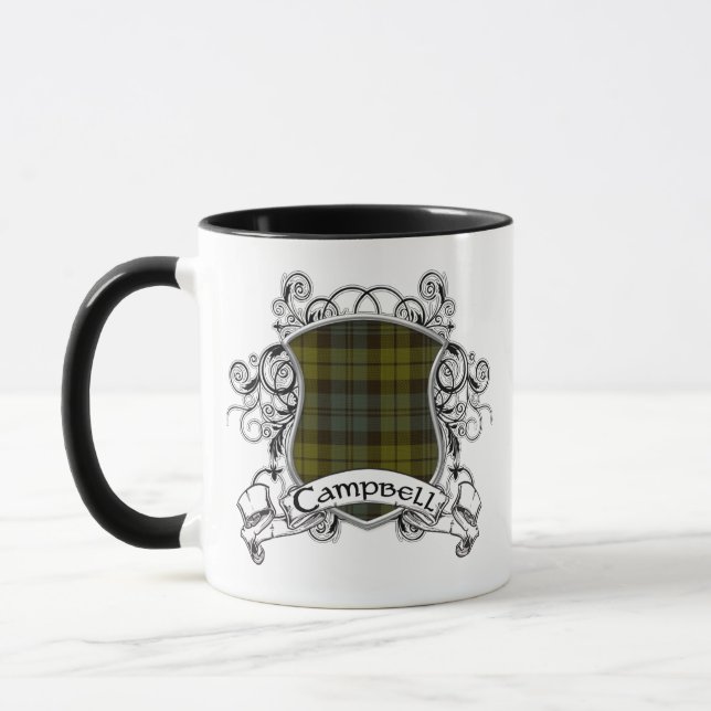 Campbell Tartan Shield Mug (Left)