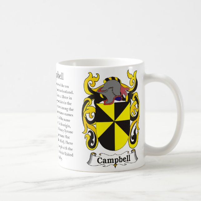 Campbell, the origin, the meaning and the crest coffee mug (Right)