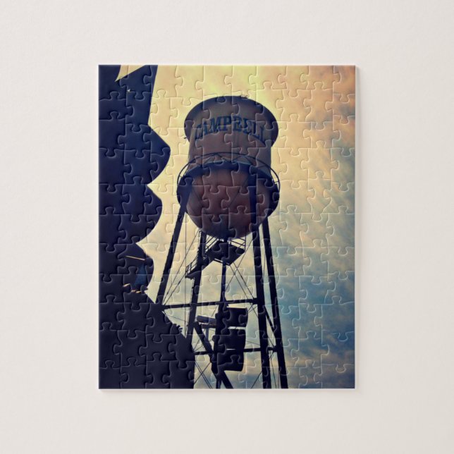 Campbell Water Tower 8 X 10 Puzzle (Vertical)