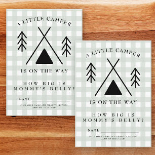 Camper baby shower - how big is mummy's belly enclosure card