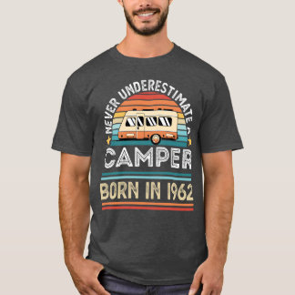 Camper born 1962 60th Birthday camping Gift music T-Shirt