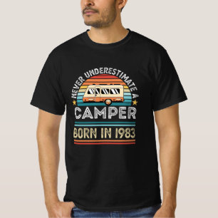 Camper born 1983 40th Birthday camping Gift T-Shirt