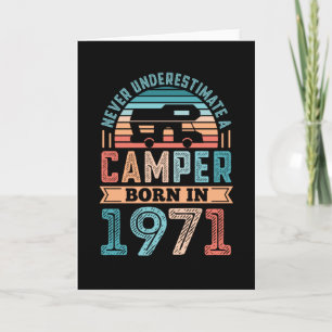 Camper born in 1971 50th Birthday Gift RV Camping Card