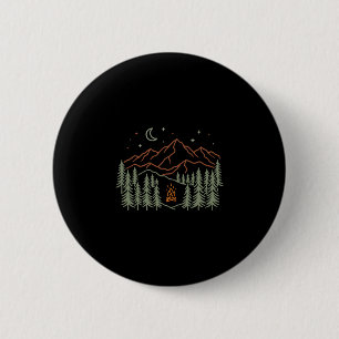 Camper campfire trees hiking camping performance  6 cm round badge