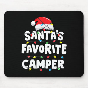 Camper Camping Christmas Santa's Favourite Funny X Mouse Pad