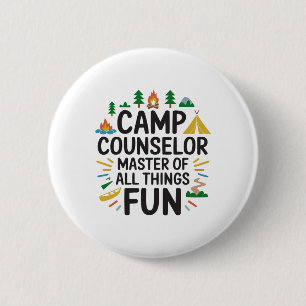 Camper Camping Outdoor Nature Lover Camp Counsello 6 Cm Round Badge