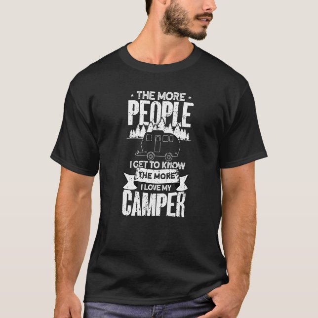 Camper Caravan  Camping T-Shirt (Front)