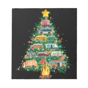 Camper Christmas Tree Vehicles Camping Rving Notepad
